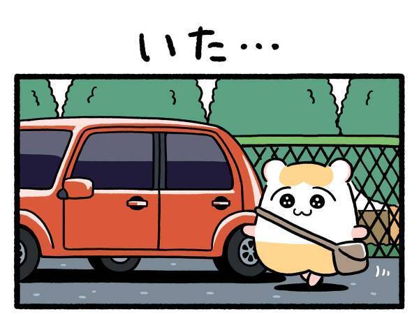 穴があったら入りたい…！　車の窓に反射する自分を見ていたら目線を感じ？