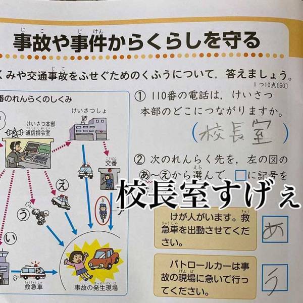 夏休みの宿題で珍解答１０連発　「電車で見るのは危険」「笑って鼻が鳴った」