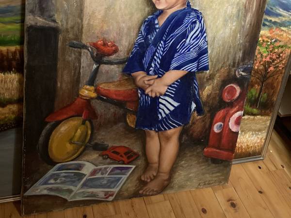 「なんだかジーンとなりました」　実家に帰省した時に発見した油絵がこちら