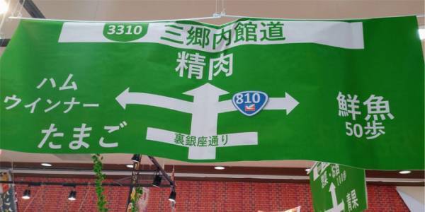 イトーヨーカドーに設置されていた案内看板　分かりやすさに「超名案！」