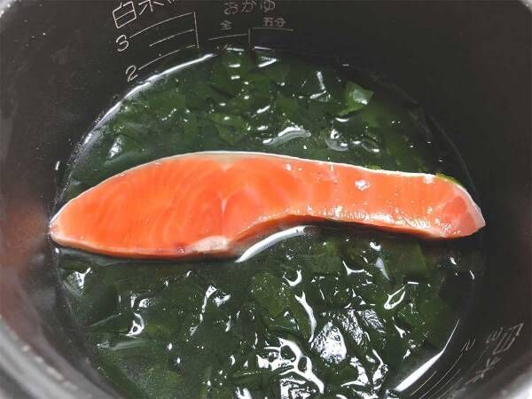 JA全農が投稿した、炊飯器で作る鮭わかめご飯に「これは絶対おいしいやつ」