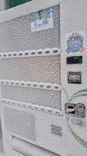 屋外の自動販売機に二度見　これが極寒の地の本気…！