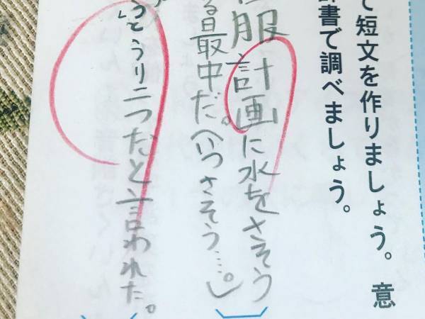 『水をさす』『うり二つ』を使った１０歳の息子の解答に思わず爆笑！