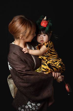 「大人も怖い」「大爆笑」　節分の記念写真５枚のインパクト！