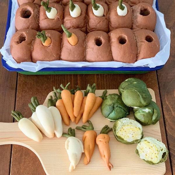 『ちぎりパン』からダイコンを引き抜いたら？　形に「想像の斜め上」