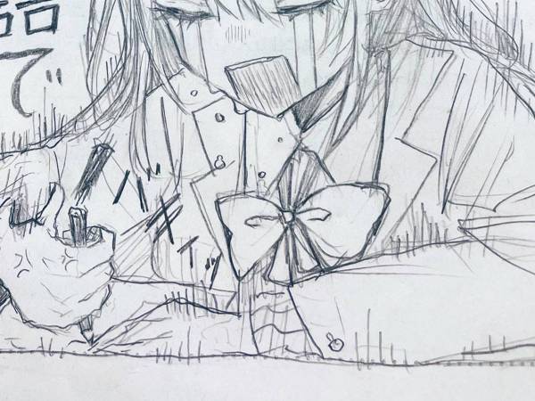 「朝の自習中に描いた」　英語のプリントに描かれた『落書き』がこちら！