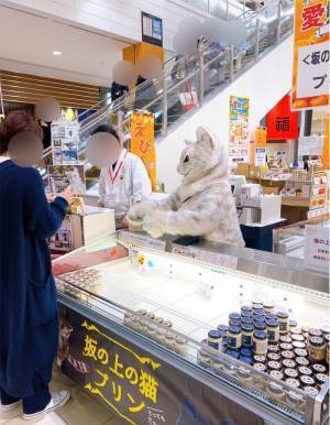 イオンでプリンを販売していた店員の姿に「二度見した」「来てほしい」