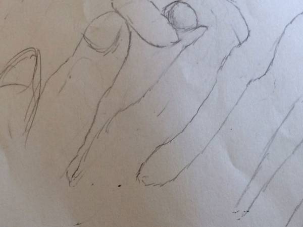 友人が「左手を見て頑張って描いた」左手　その姿に「逆にすごい」「奥が深い」