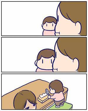 こっそりとお菓子を食べる母親　３歳娘との攻防戦に、吹き出す人続出