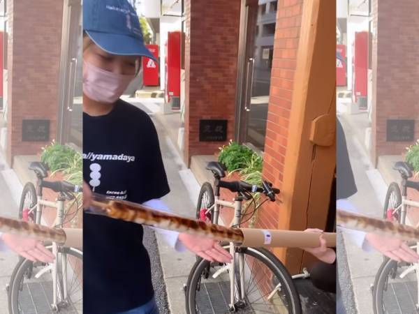 抜刀したら団子！？　和菓子店の動画に「ウケる」の声