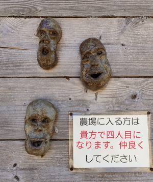 廃牧場の壁を見て「ヒィッ！」　ホラーな光景に「貼り紙がやばい」「泣くわ！」