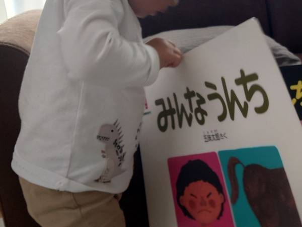 図書館で絵本を予約　届いたら『予想外のサイズ』で、この通り！