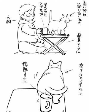 飼い主「…」　猫の大事な部分とマグカップが濃厚接触