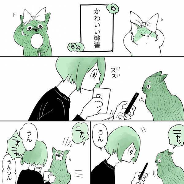 鳴いて甘える猫に、返事だけしていると？　猫飼い「あるある」「分かるー！」