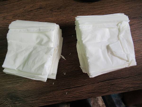 １つの箱ティッシュを２つに分ける『半分ティッシュ』の作り方