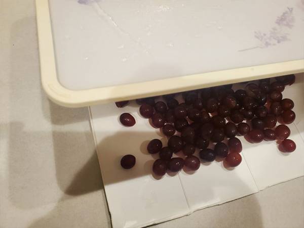 デラウエアの皮は『まな板』で一気に！　便利なライフハックに歓喜の声