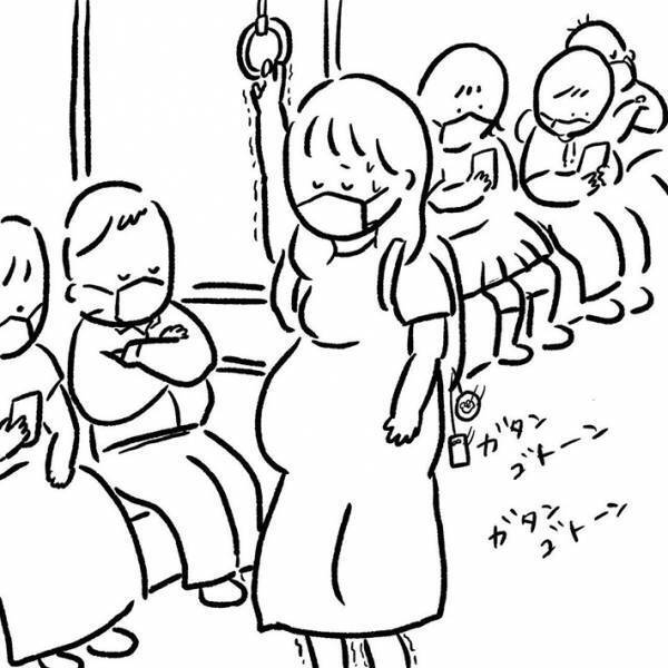 優先席付近に立っていた妊婦　「座りたい」と思いつつ我慢していると