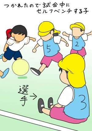 審判に抱きつく子や、ボールの上で休憩する子　６歳児以下のサッカー大会に腹筋崩壊