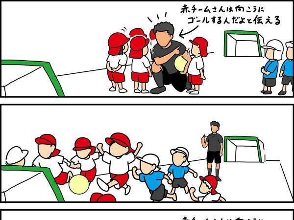 審判に抱きつく子や、ボールの上で休憩する子　６歳児以下のサッカー大会に腹筋崩壊