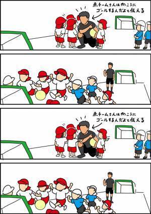 審判に抱きつく子や、ボールの上で休憩する子　６歳児以下のサッカー大会に腹筋崩壊