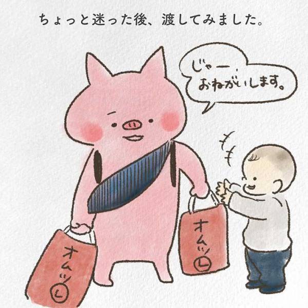 もうすぐ兄になる１歳の男の子　その背中が頼もしすぎる！
