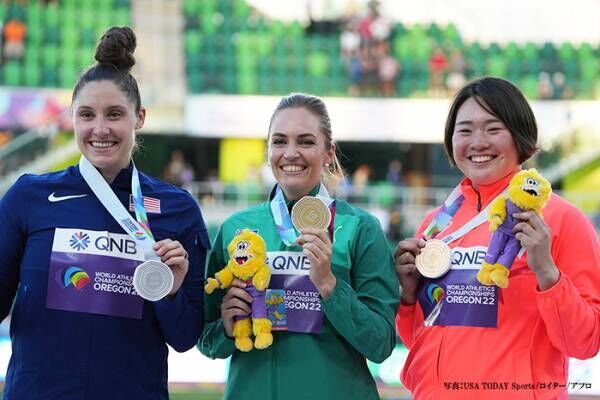 【歴史的快挙】世界陸上やり投げで、日本人女性初のメダル！　北口榛花の姿に「素晴らしい」の声