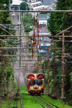 奈良を走行するケーブルカー　デザインに「クセが強い！」