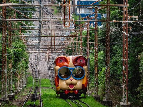 奈良を走行するケーブルカー　デザインに「クセが強い！」