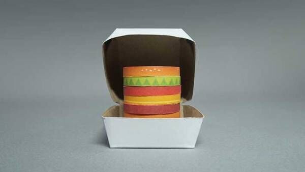 ハンバーガーを模したマスキングテープに「飾りたい可愛さ」「天才」の声