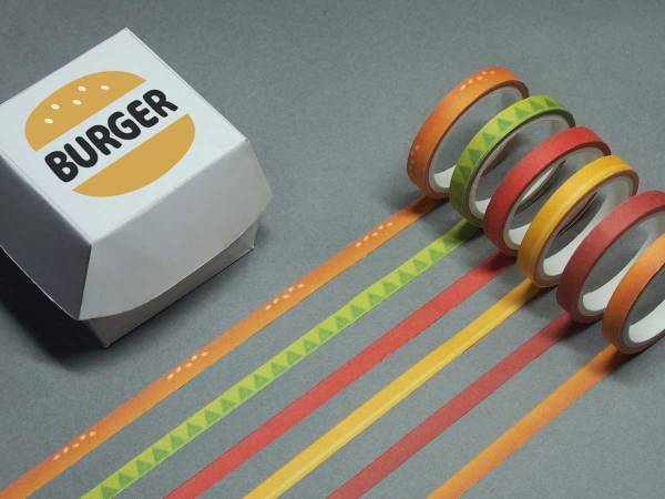 ハンバーガーを模したマスキングテープに「飾りたい可愛さ」「天才」の声