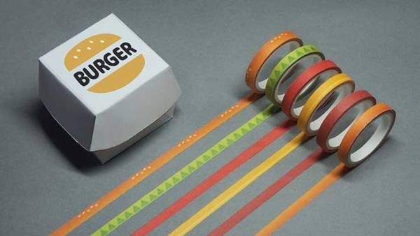 ハンバーガーを模したマスキングテープに「飾りたい可愛さ」「天才」の声