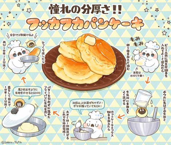 ふかふかパンケーキの作り方に反響　「めちゃうまい…！」「リピート確定だわ」