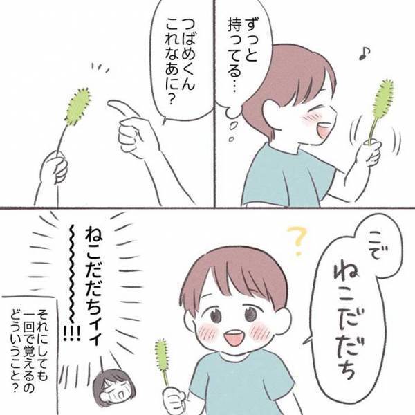 母親が「猫じゃらし」と教えると？　２歳息子の『発言』にメロメロ　「可愛い…」