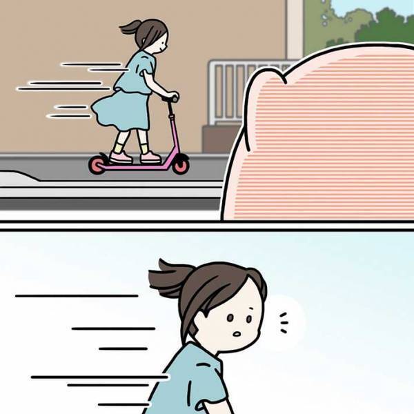 外出中、見知らぬ女の子に手を振られた女性　オチに「優しい間違い」「あるある」