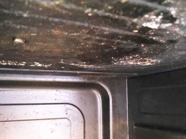 ３か月以上も汚れを放置した電子レンジ　『ダイソー』のクリーナーを試してみました！