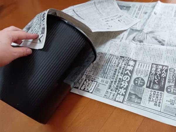 折らない！切らない！貼らない！　新聞紙で作るゴミ箱に、目からウロコ