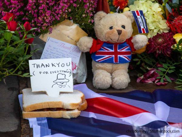 女王を追悼し供えられた大量のテディベア　その『行く先』に、心温まる
