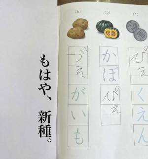 初めてひらがなを書いた娘　文字に「電車で見ていて爆笑した！」