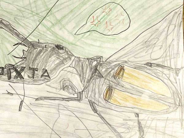 息子が描いた絵に大きくバツが…理由はお手本にあった！