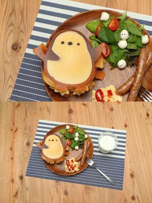 「これは食べられない…」　かわいすぎるホットケーキにキュン！