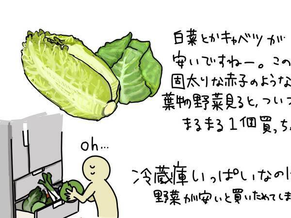 つい買ってしまう白菜ひと玉　『かさ減らしレシピ』に「味変できるの、いいな」