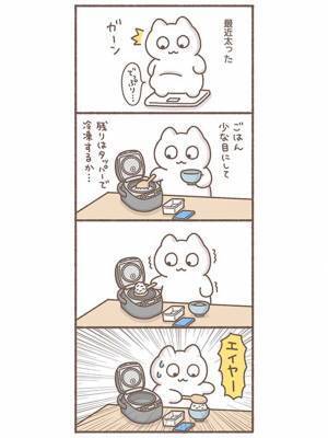 体形を気にして、ご飯の量を減らそうと決意　その直後の行動に「分かる」「仕方ない」