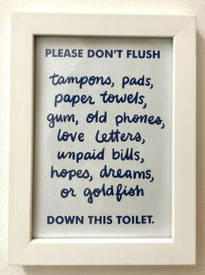 「以下のものを流さないで」　アメリカのトイレ注意書きに「笑った！」
