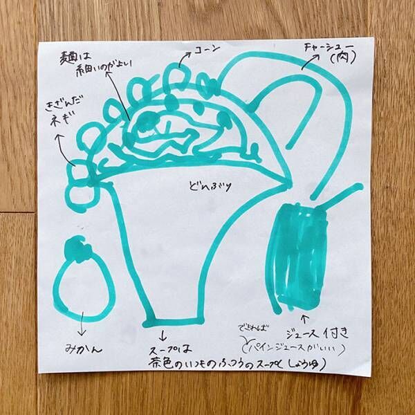 母親「ハッピーバースデー娘！」　５歳が描いたイラスト通りの『一杯』に「完璧」の声