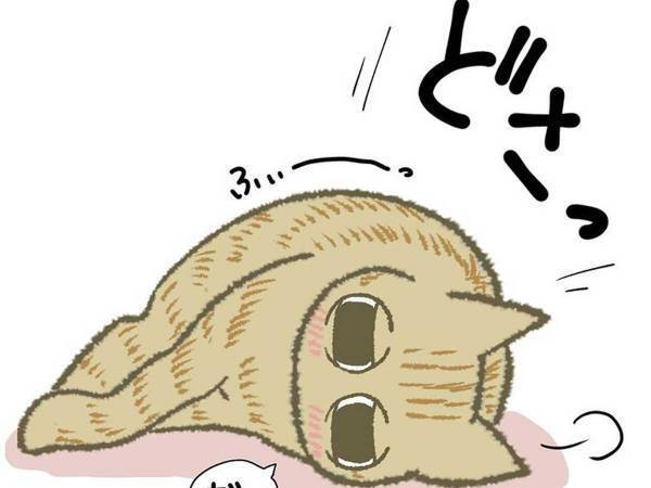 「気持ちよさそう」　リラックスする猫を見て、飼い主「まるで…」