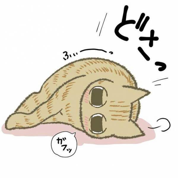 「気持ちよさそう」　リラックスする猫を見て、飼い主「まるで…」