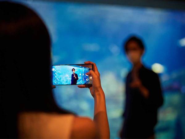 「すげー！！」水族館で興奮する若い男性　次の言葉に「吹き出しそうになった」