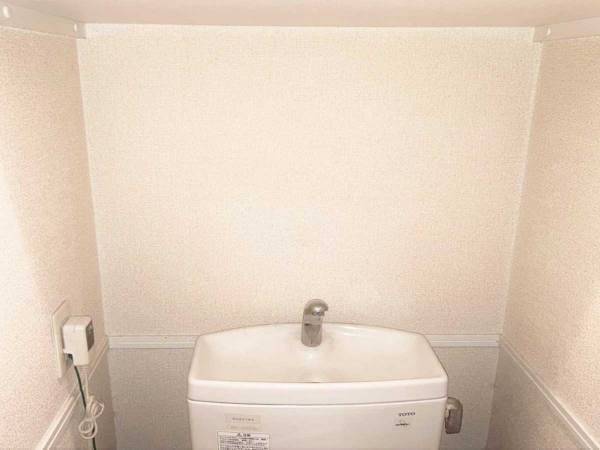 トイレ内のデッドスペース　１００均の突っ張り棒を使った『収納テク』に感動