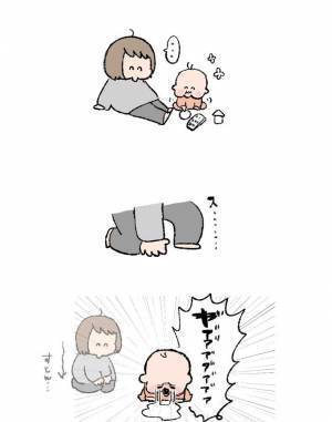 「まるでこの世の終わり」　１０か月の赤ちゃんが大泣きした『理由』にクスッ