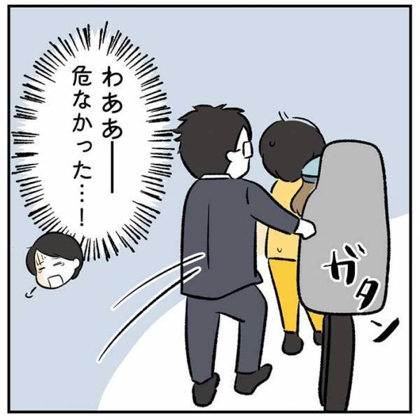 「こんなの惚れる」　長女を乗せたまま、バランスを崩した母親　ピンチを救ってくれたのは